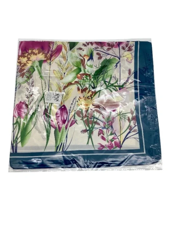 Venetian Garden Teal Square Scarf (NWT) - Picture 5 of 16